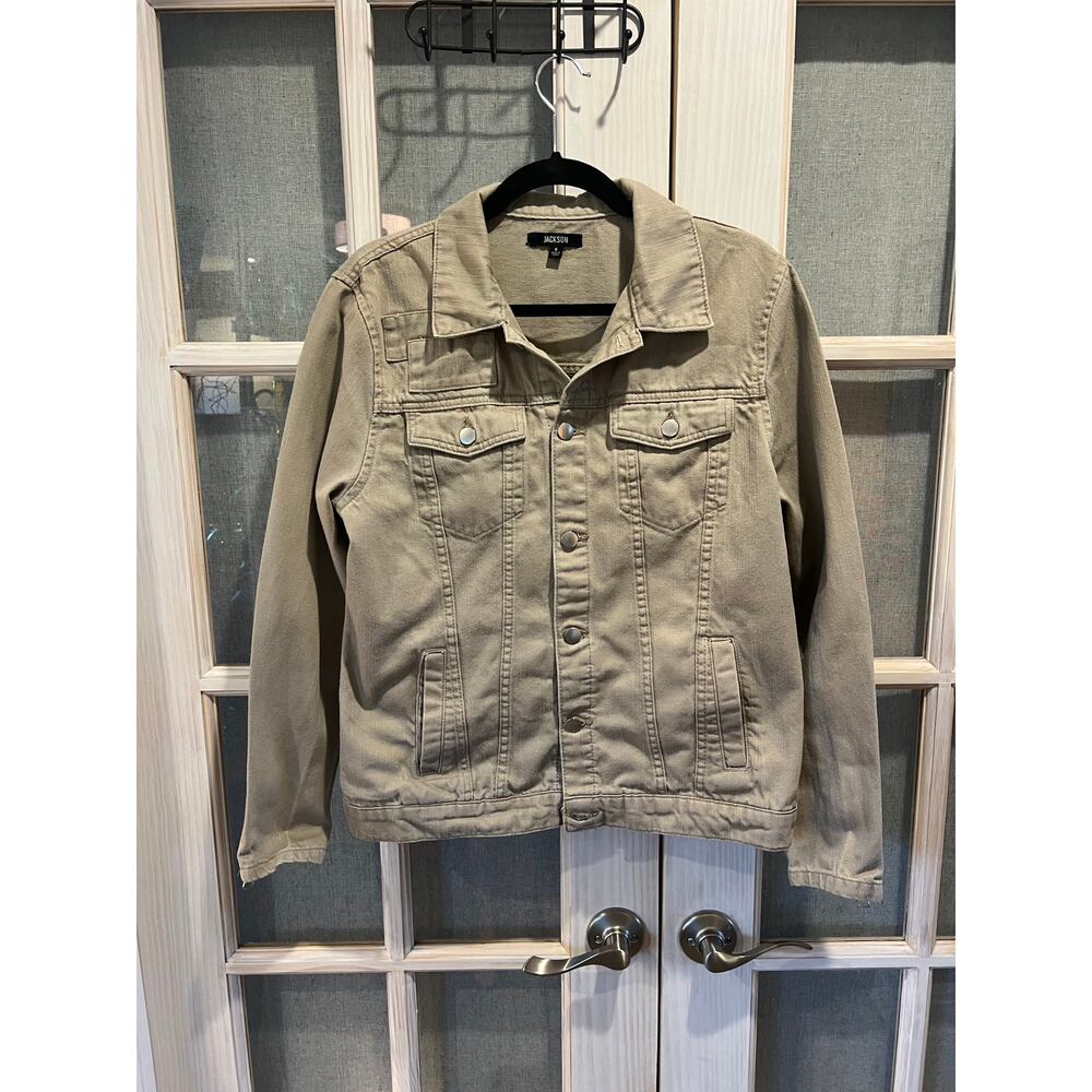 Jackson Denim Jacket with Zippered Cuffs, Size S
